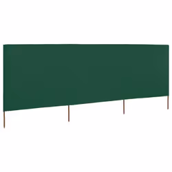 vidaXL Paravent 3 panneaux Tissu 400 x 120 cm Vert - TU