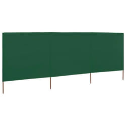 vidaXL Paravent 3 panneaux Tissu 400 x 120 cm Vert - TU