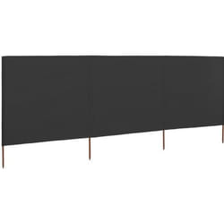 vidaXL Paravent 3 panneaux Tissu 400 x 120 Anthracite - TU