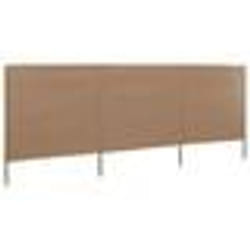 vidaXL Paravent 3 panneaux Tissu 400 x 120 cm Taupe - TU