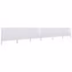 vidaXL Paravent 6 panneaux Tissu 800 x 80 cm Blanc - TU