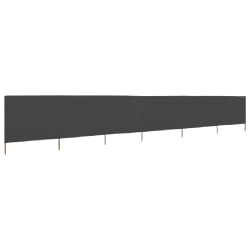 vidaXL Paravent 6 panneaux Tissu 800 x 80 cm Gris - TU