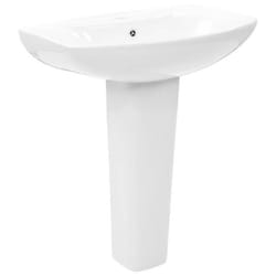 vidaXL Vasque autoportant avec socle Céramique Blanc 650x520x200 mm - TU