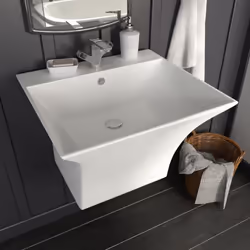 Ce lavabo mural en céramique sera un supplément idéal à toute salle de bain, toilette ou vestiaire. La céramique émaillée et  ...