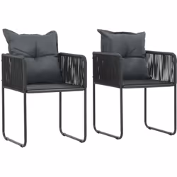 Notre ensemble de chaises de salle à manger en résine tressée est une combinaison parfaite de style et de fonctionnalité. L'e ...