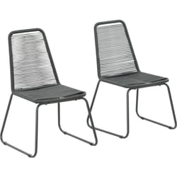 Vidaxl - Chaises d'extérieur lot de 2 Résine tressée Noir
