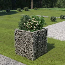 vidaXL Lit surélevé à gabion Acier galvanisé 90x90x100 cm - TU