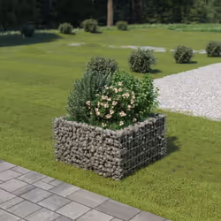 Notre lit surélevé en gabion est un moyen pratique de créer une bordure solide et élégante pour un parterre de fleurs ou de p ...