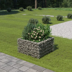 Vidaxl - Lit surélevé à gabion Acier galvanisé 90x90x50 cm