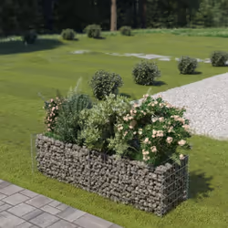 Description générale Notre lit surélevé en gabion est un moyen pratique de créer une bordure solide et élégante pour un parte ...