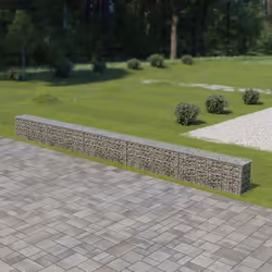 Mur à gabion avec couvercles Acier galvanisé 600 x 30 x 50 cm - vidaXL