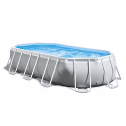 Intex 26796GN, Piscine hors sol, Enfants et adultes, Echelle, Gris