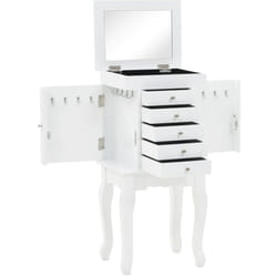 Vidaxl - Armoire à bijoux sur pieds Blanc