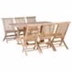 vidaXL Ensemble à manger d'extérieur pliable 7 pcs Bois solide de teck