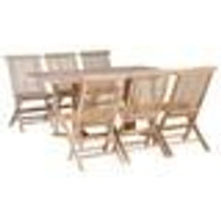 vidaXL Ensemble à manger d'extérieur pliable 7 pcs Bois solide de teck