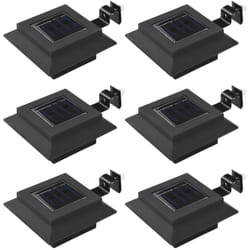 Vidaxl - Lampe solaire à led carrée d'extérieur 6 pcs 12 cm Noir