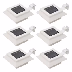 vidaXL Lampe solaire à LED carrée d'extérieur 6 pcs 12 cm Blanc - TU