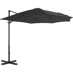 Parasol de jardin en porte-à-faux et poteau en aluminium Vidaxl