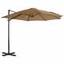 vidaXL Parasol de jardin en porte-à-faux et poteau en aluminium taupe - TU