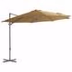 vidaXL Parasol de jardin en porte-à-faux avec mât en acier taupe - TU