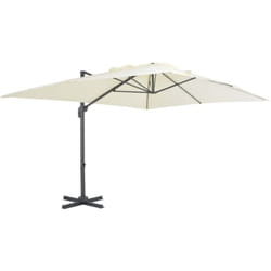 Vidaxl - Parasol de jardin en porte-à-faux et poteau en aluminium sable