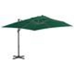 vidaXL Parasol de jardin en porte-à-faux et poteau en aluminium vert - TU