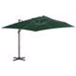 vidaXL Parasol de jardin en porte-à-faux et poteau en aluminium vert - TU