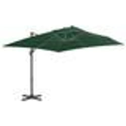 vidaXL Parasol de jardin en porte-à-faux et poteau en aluminium vert - TU