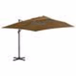 vidaXL Parasol de jardin en porte-à-faux et poteau en aluminium taupe - TU
