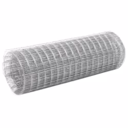 vidaXL Grillage pour volière acier galvanisé 10x0,5 m argenté - TU