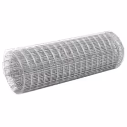 vidaXL Grillage pour volière acier galvanisé 10x0,5 m argenté - TU