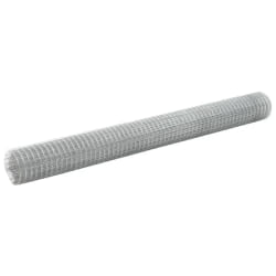 vidaXL Grillage volière acier 25x1,5 m - Argenté