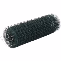 vidaXL Grillage acier avec revêtement en PVC 25x0,5 m vert