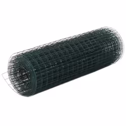 vidaXL Grillage acier avec revêtement en PVC 25x0,5 m vert