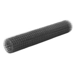 vidaXL Grillage acier et revêtement en PVC 25 x 1 m gris - TU