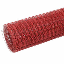 vidaXL Grillage Acier avec revêtement en PVC 10x1 m Rouge
