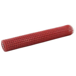 vidaxl Grillage Acier PVC 25x1 m - Rouge