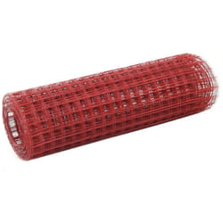 vidaXL Grillage Acier avec revêtement en PVC 10x0,5 m Rouge
