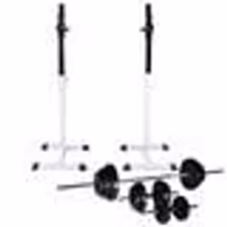 vidaXL Support d'haltères avec jeu d'haltères et de poids 30,5 kg - TU