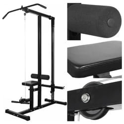vidaXL Tour de musculation avec jeu d'haltères et poids 60,5 kg - TU