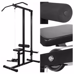 VidaXL 275356 banc de musculation Rack d'alimentation/de base Gym, Maison Noir - Vue supplémentaire 2
