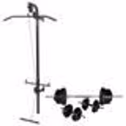 vidaXL Tour de musculation murale avec jeu d'haltères et poids 60,5 kg - TU