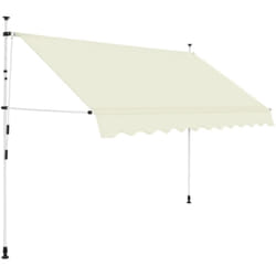 Auvent manuel rétractable 250 cm Crème Vidaxl