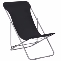 VidaXL 44359 chaise d'extérieur Terrace Oxford, Polyvinyl chloride (PVC), Acier Noir