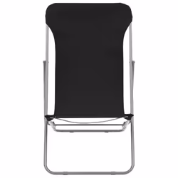 VidaXL 44359 chaise d'extérieur Terrace Oxford, Polyvinyl chloride (PVC), Acier Noir