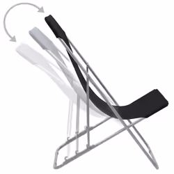VidaXL 44359 chaise d'extérieur Terrace Oxford, Polyvinyl chloride (PVC), Acier Noir - Vue supplémentaire 5