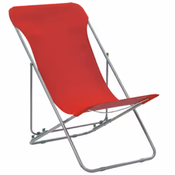 VidaXL 44360 chaise d'extérieur Terrace Oxford, Polyvinyl chloride (PVC), Acier Rouge