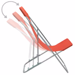 VidaXL 44360 chaise d'extérieur Terrace Oxford, Polyvinyl chloride (PVC), Acier Rouge - Vue supplémentaire 5