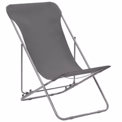 VidaXL 44361 chaise d'extérieur Terrace Oxford, Polyvinyl chloride (PVC), Acier Gris