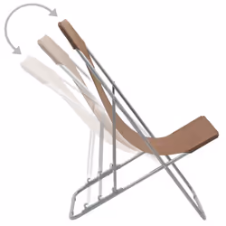 VidaXL 44362 chaise d'extérieur Terrace Oxford, Polyvinyl chloride (PVC), Acier Marron - Vue supplémentaire 5